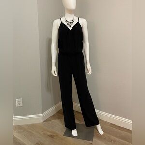Joie Pleat-Front Jumpsuit, Black, Size XS
